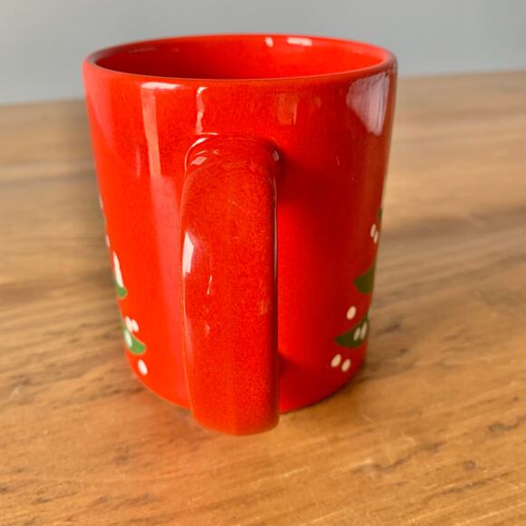 Waechtersbach Coffee Mug Cup Vintage Red Christmas Tree Holiday Ceramic Germany - Picture 5 of 7